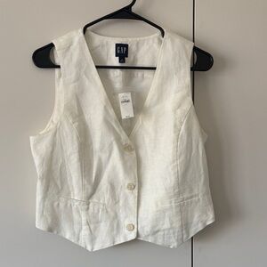 GAP Cream Buttoned Vest